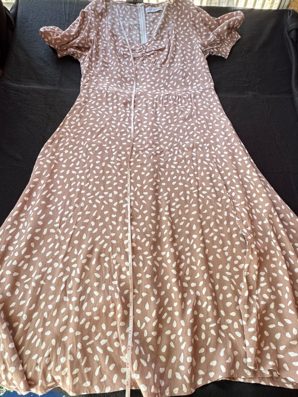 Petal & Pup Blush Midi Dress with Cream Dot Print - Picture 14 of 16
